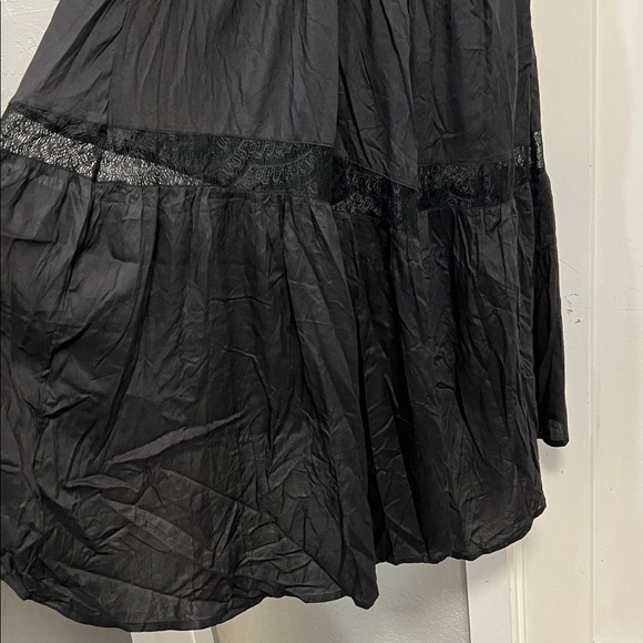 BILLABONG DESIGNERS CLOSET BLACK SHEER CUTOUT COTTON MAXI DRESS LARGE - Picture 10 of 16